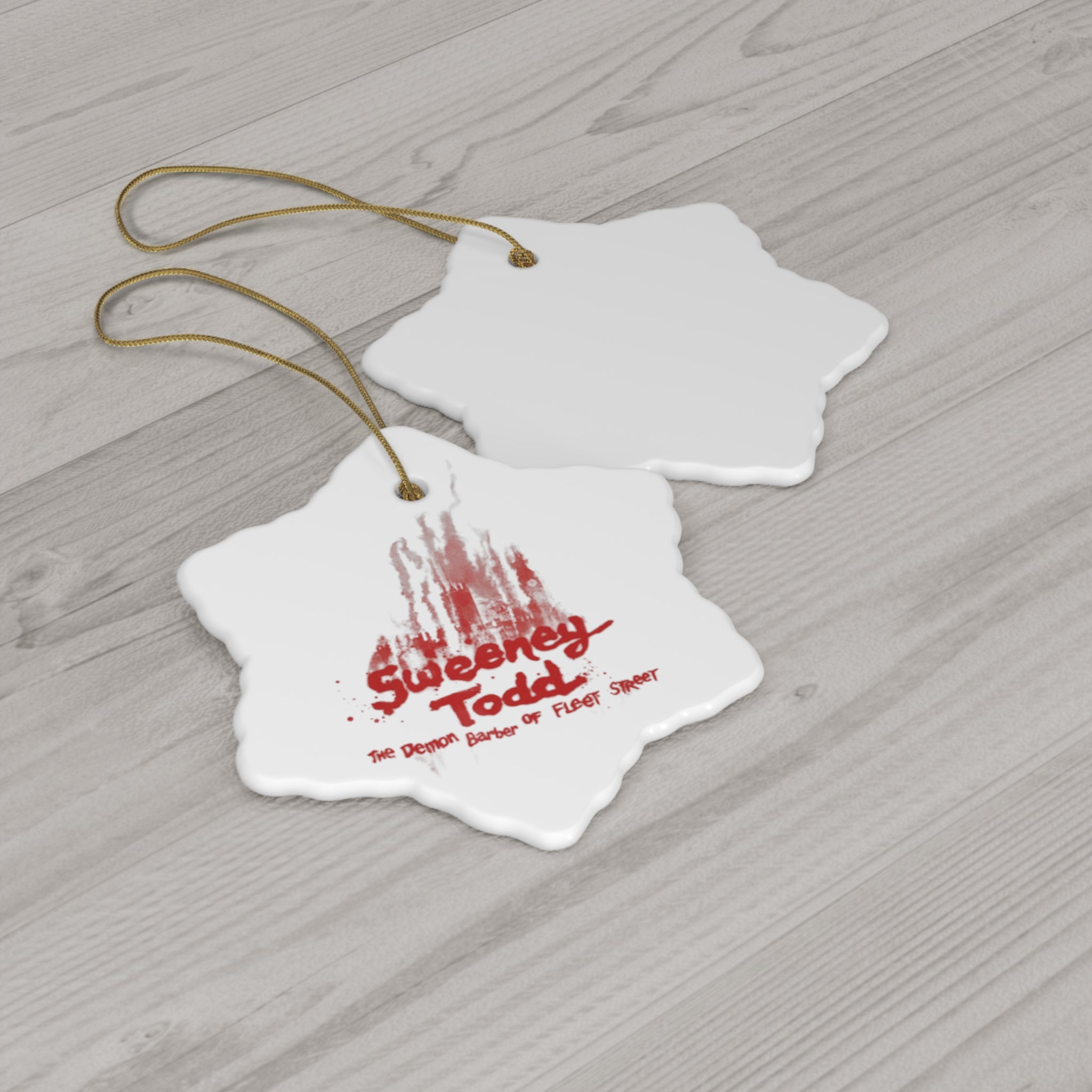 Sweeny Todd- Ceramic Ornament, 4 Shapes - Creations by Chris and Carlos